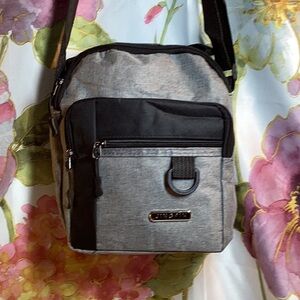 Multi Pocket-Coated Nylon crossbody-NWOT